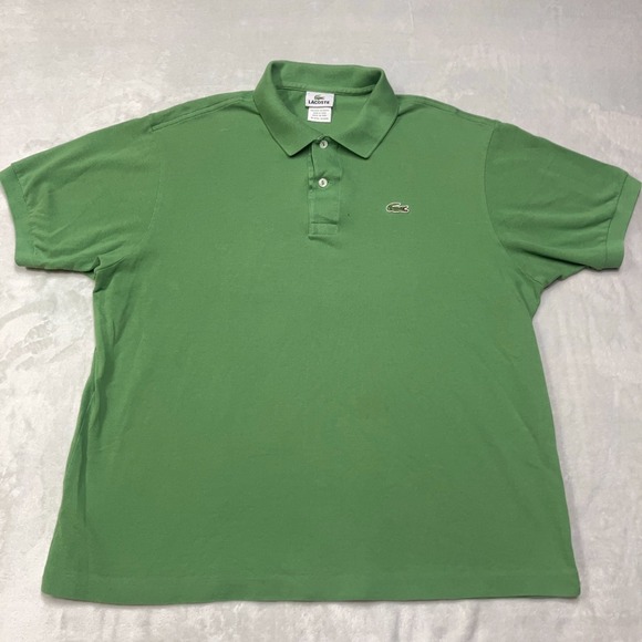 Lacoste Classic Polo Shirt Men's 7 / 2XL Green Tennis Prep Summer Pique Cotton - Picture 2 of 10